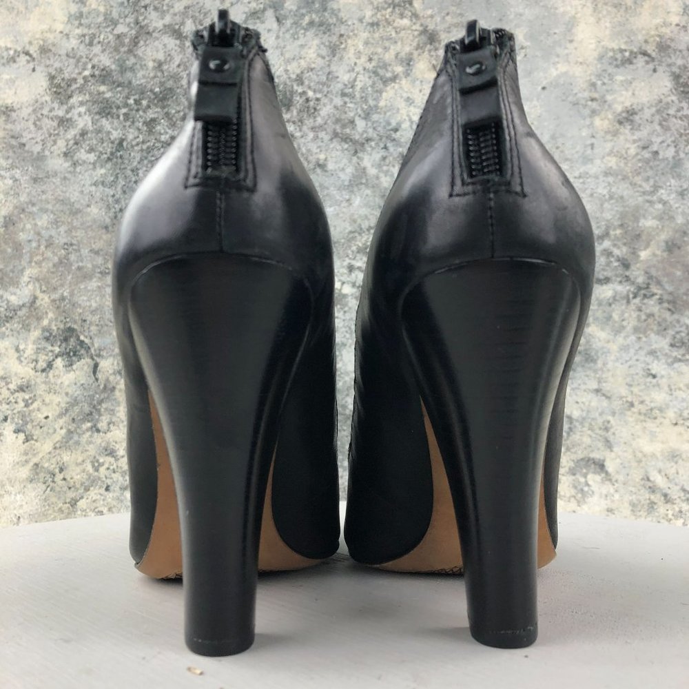 Modern Vintage Women's Size 39 Lil Ro Black Leather Pointed Toe Ankle Booties - Picture 6 of 12